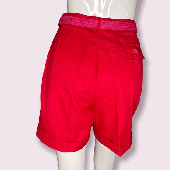 vintage 80s Casablanca : pleated fuchsia shorts - Picture 6 of 12